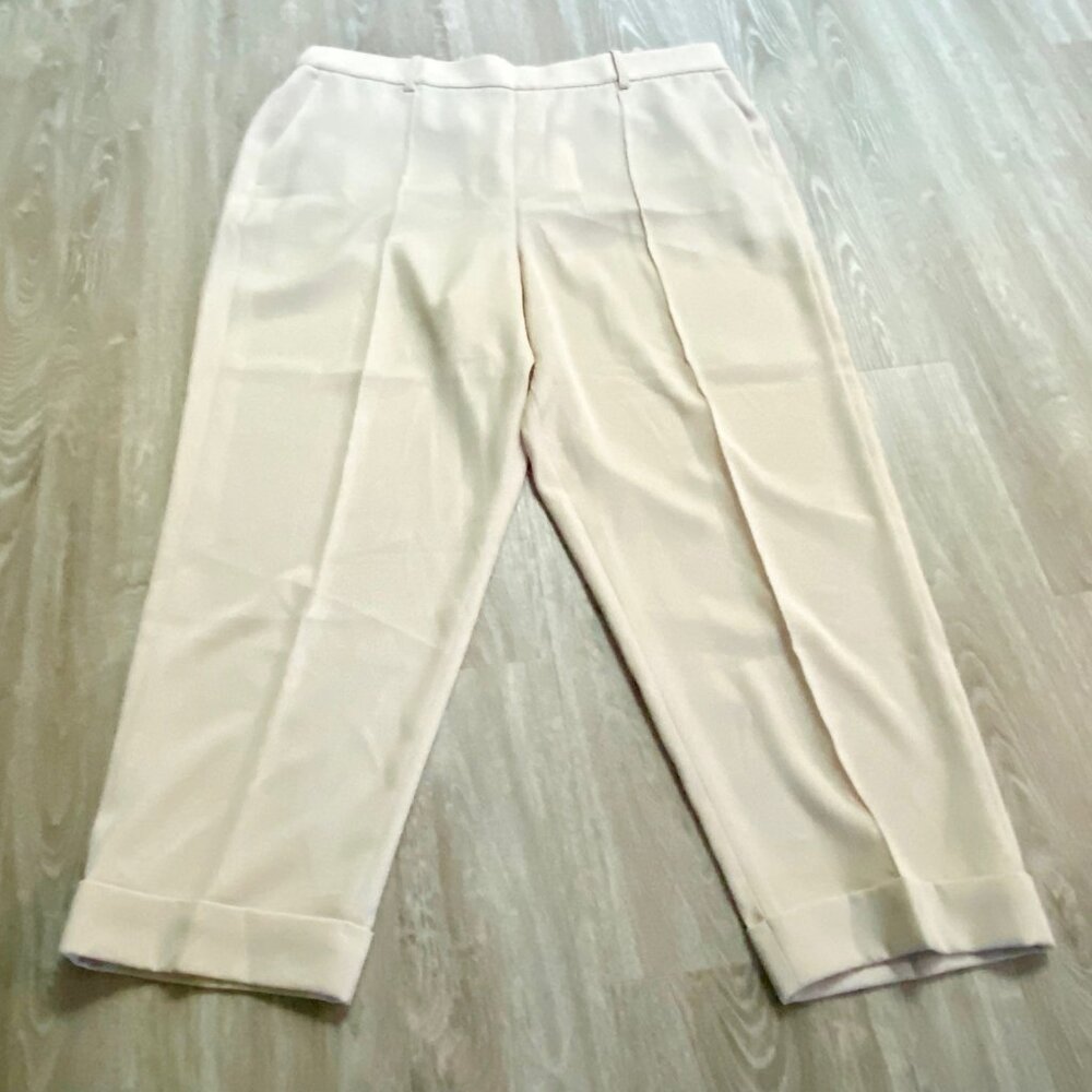 5) Vince. New Quite Luxury Minimalist Office High Rise Straight Pull On Pants 2X